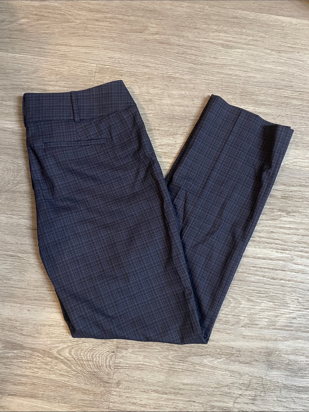 Ann Taylor LOFT Marisa Straight Plaid Dress Pants